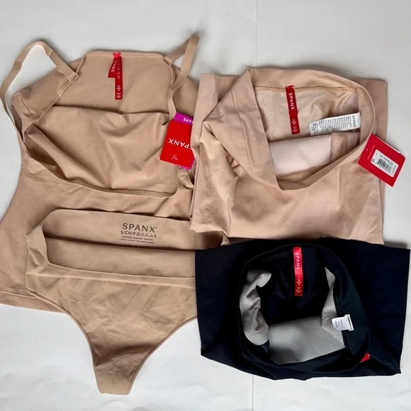 SPANX Shapewear Body Slimming  Bundle NWT, Small, Black and Tan Intimates - Picture 3 of 5